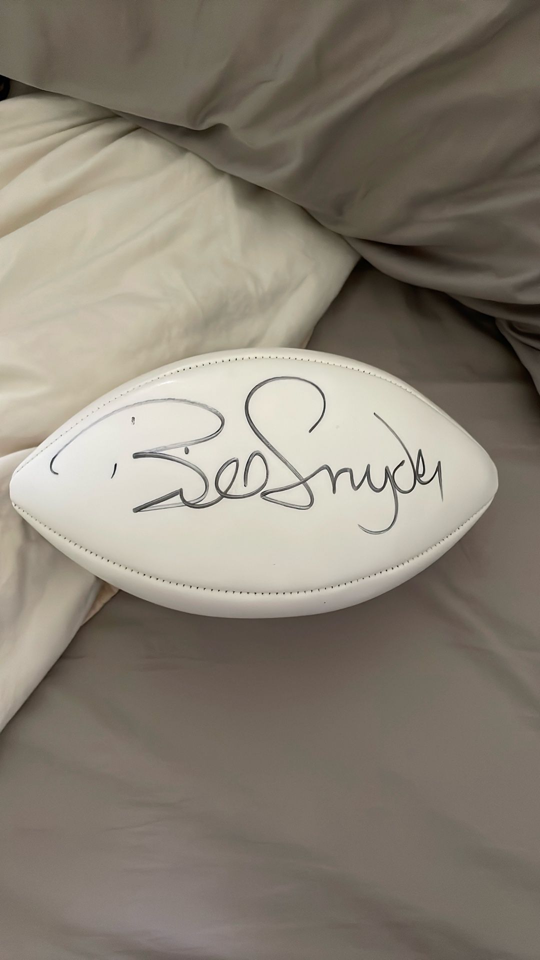 Bill snyder autographed football