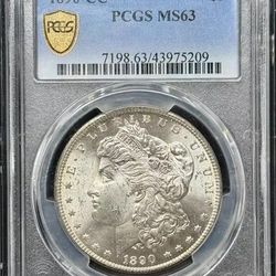 1890 CC Morgan Silver Dollar PCGS MS-63
