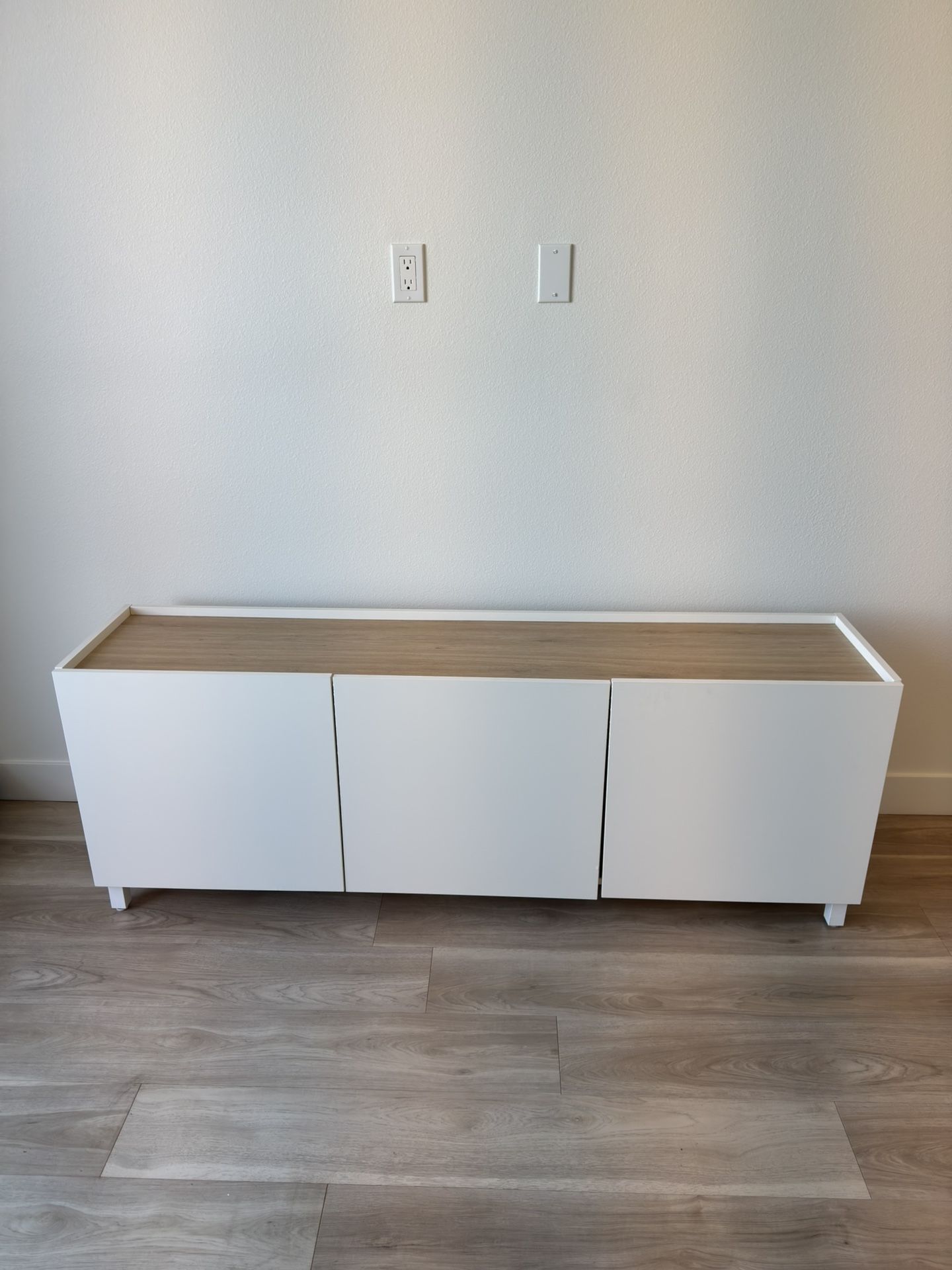 Modern White + Wood Cabinet / TV Console