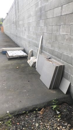 Free tile flooring and quartz baseboards