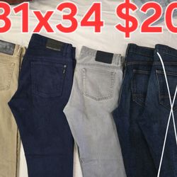 4 31x34 Young men's jeans pants Levi's Marc Jacobs Modern American - Checkout my page for tons more