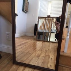 Antique Mirror - 32 inches tall 21 3/4 wide including frame.