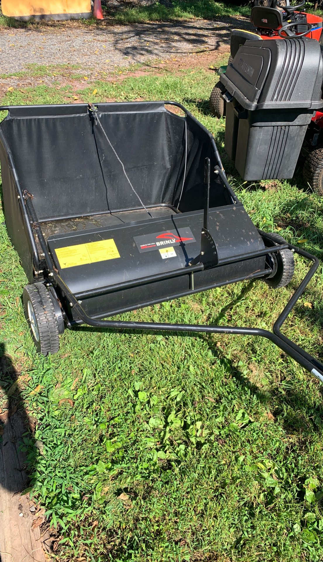 Brinly lawn sweeper