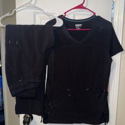 NEW Black Scrubs (shirt/pants) Small