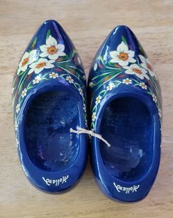 Decorative Blue Holland Wooden Shoes