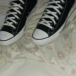 All Star Converse Hightop Sneakers Size 14 Men, Black And White Good Condition $30
