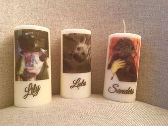 Personalized photo candle