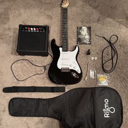 Complete Black Electric Guitar Starter Kit