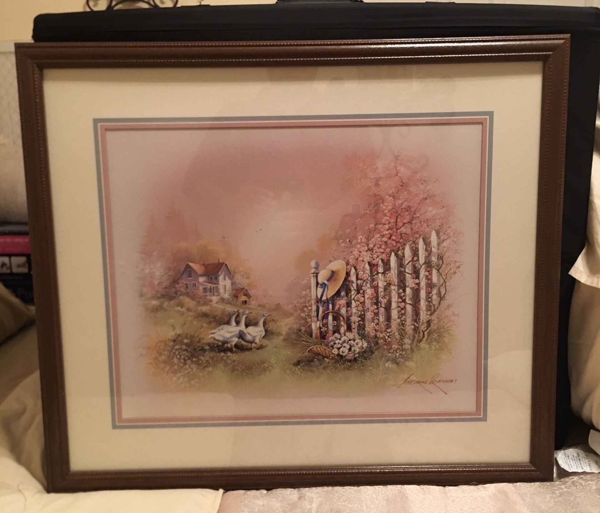 Andres Orpinas “Rustic Home” Print On Canvas.