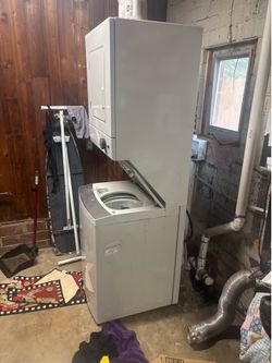 Double stack washer, and dryer with all accessories that goes with it Double stack washer, and dryer with all accessories that goes with it