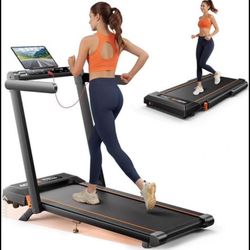 Brand New Unopened    Foldable Treadmill with 10% Incline, 2.5HP Walking Pad with Handle Bar, 300 lb Capacity Treadmills for Home/Office, Under Desk T