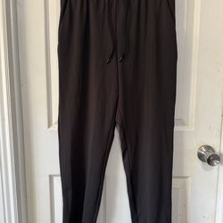 Hilary Radley Black Straight-Leg Drawstring Pants