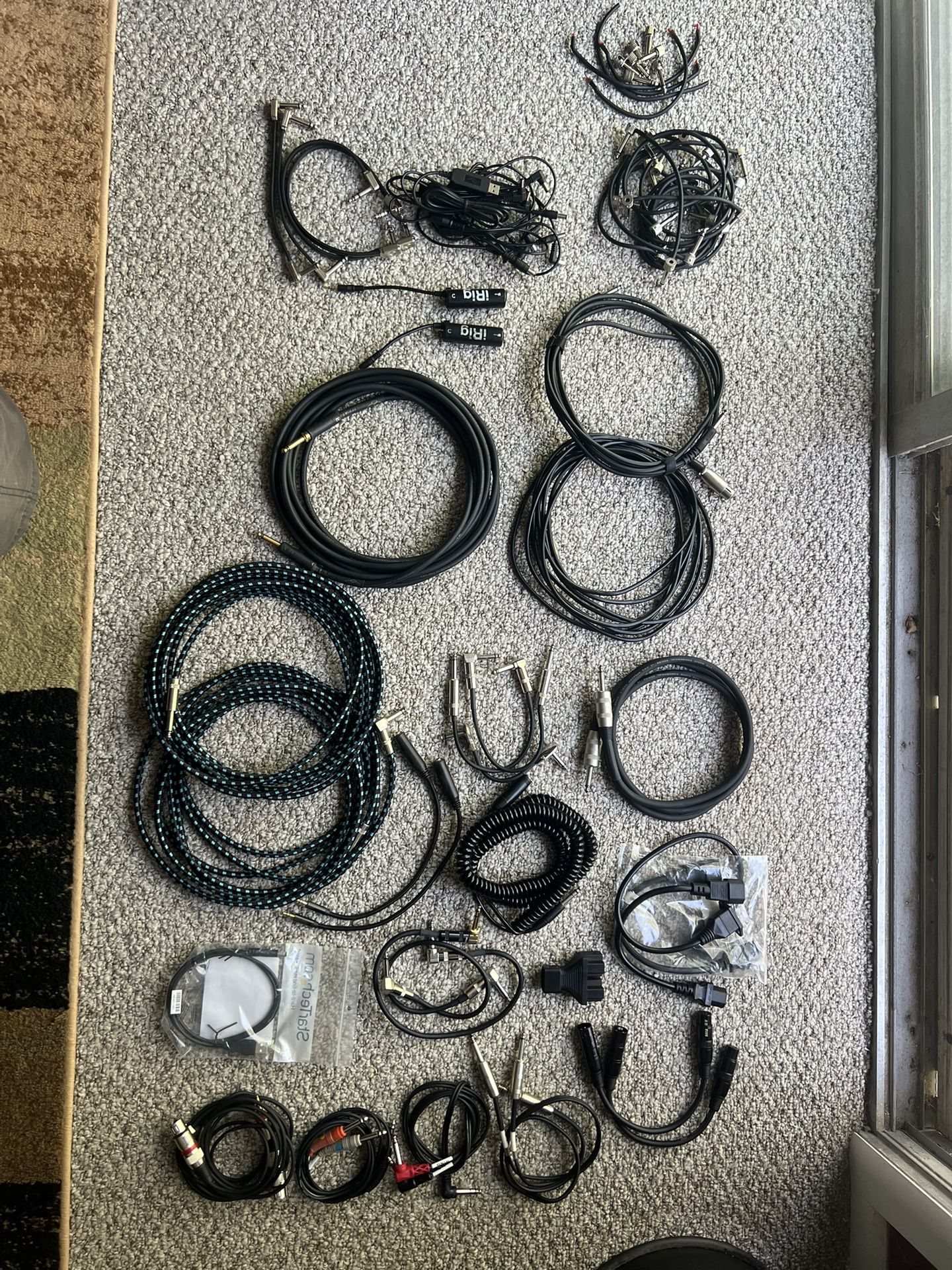 Guitar Cables, Patch Cables, Pedal Power Cords, Everything $60!!!