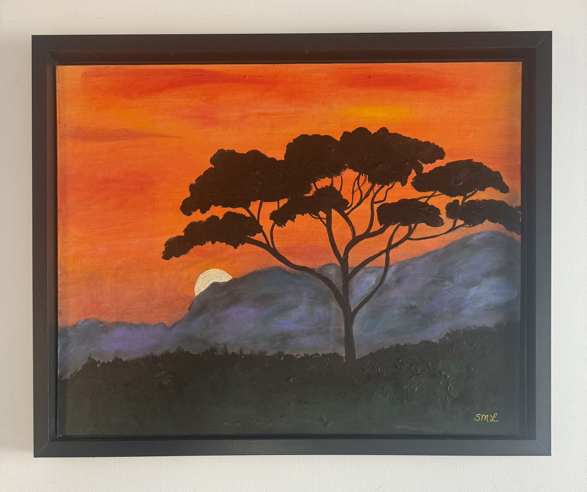 Original Framed Painting: Mountain Echo