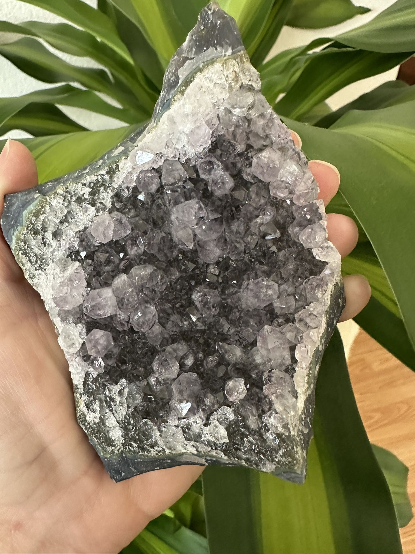 New, Beautiful Amethyst Crystal Formation With Display Stand.