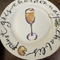 Rosanna Set of Four Wine Themed Plates