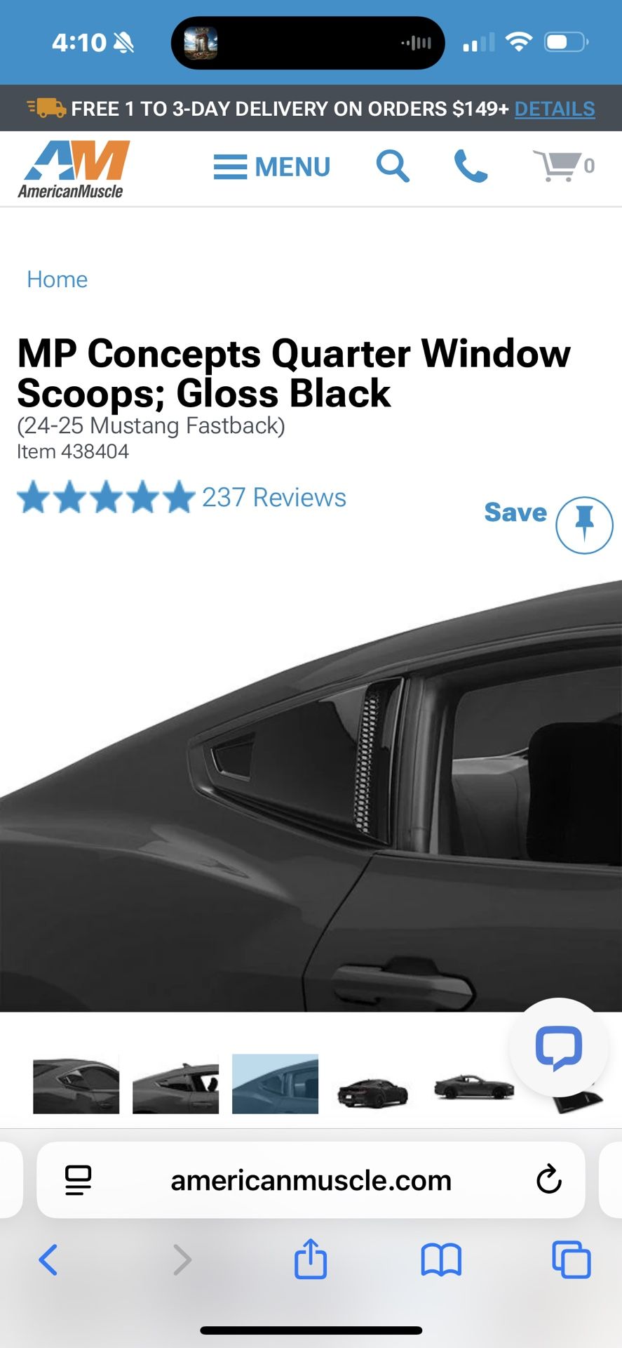 2024-2025 Ford Mustard Side Scoops