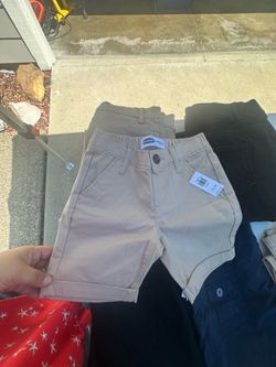 Uniform shorts with tags