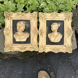 Alexander The Great? Roman Greek Style Wall, Plaster Sculpture Art.
