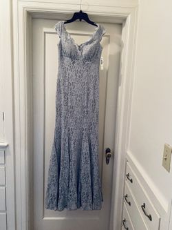 Lace And Silver Glitter Gown Size 6 NEW!