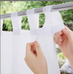 White sheer curtains 84”