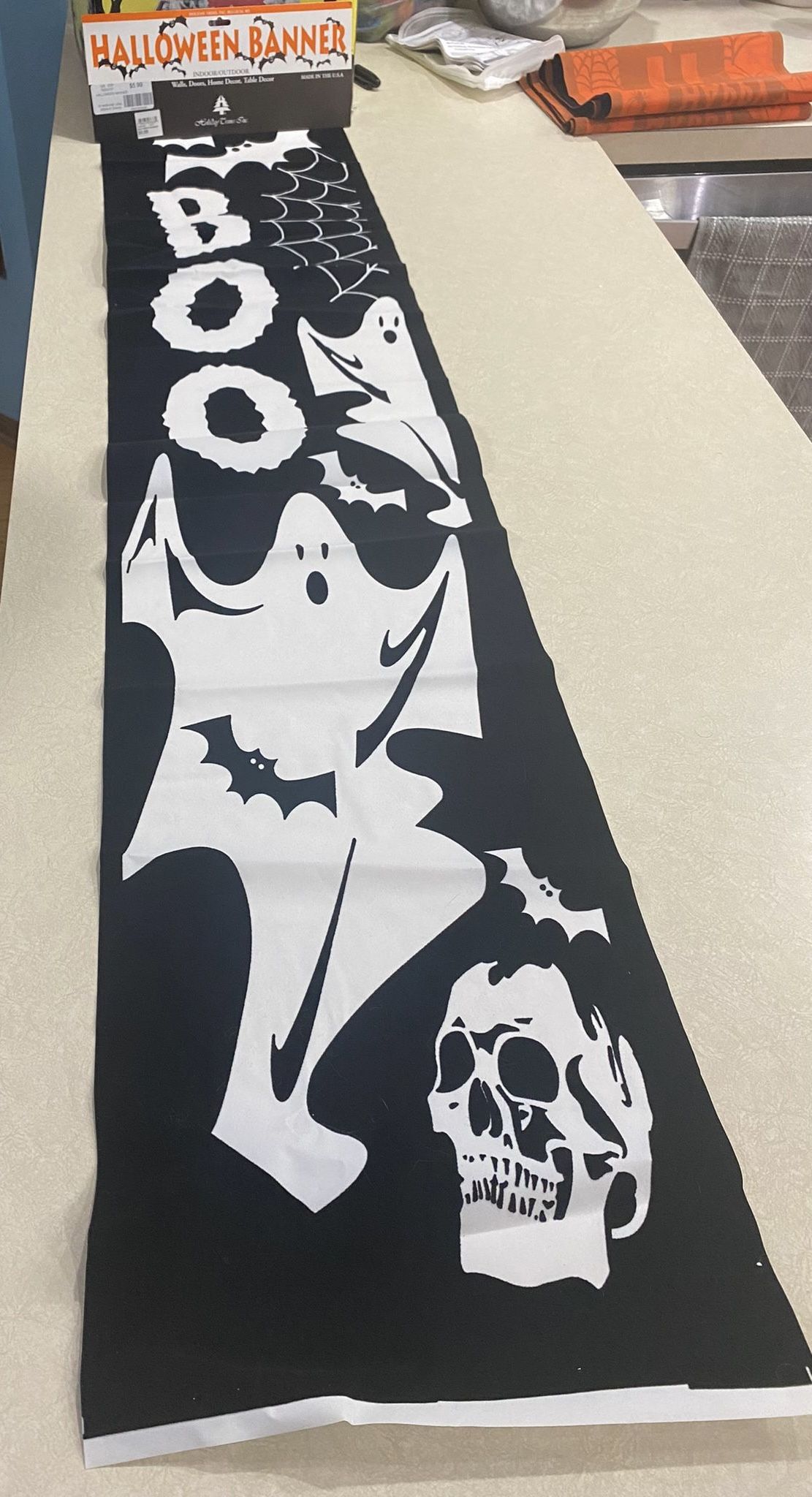 Halloween Decoration Banner Pumpkin and Ghost