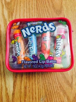 Rainbow Nerds lip balm