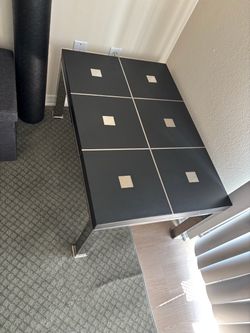 Black and Chrome Modern Coffee Table