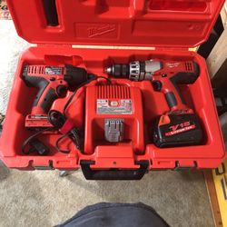 Milwaukee 3/8 Hammer Dr. And Drill With 3/8 impact drill/18 V