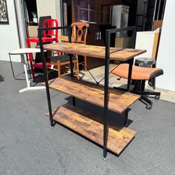 3-Tier Industrial Bookshelf Storage Shelf Display Rack Good Condition