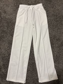 Girls White pants with pockets size 10/12