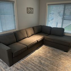 Sectional Couch - Dark Gray / Charcoal Gray