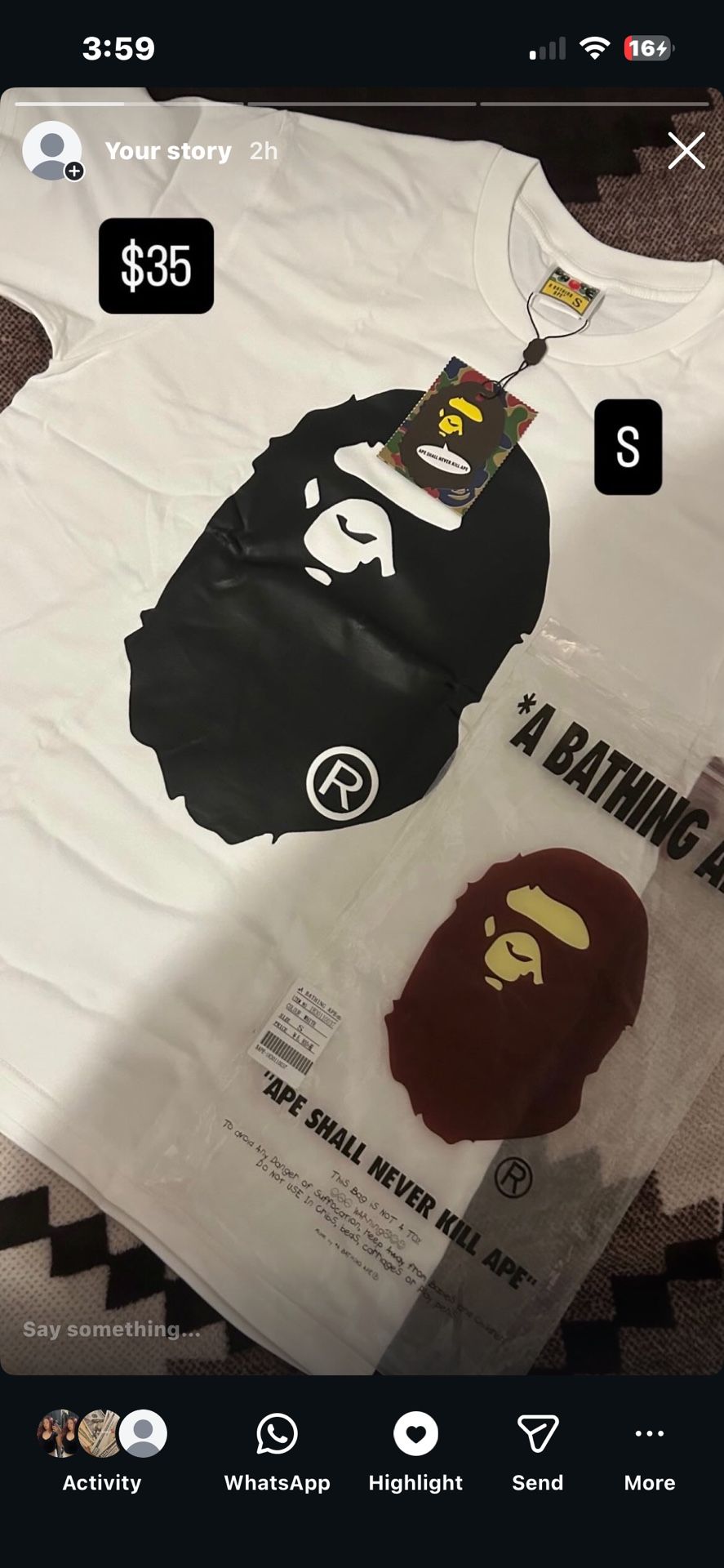Started reselling Bape Shirt