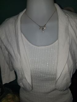 White cardigan