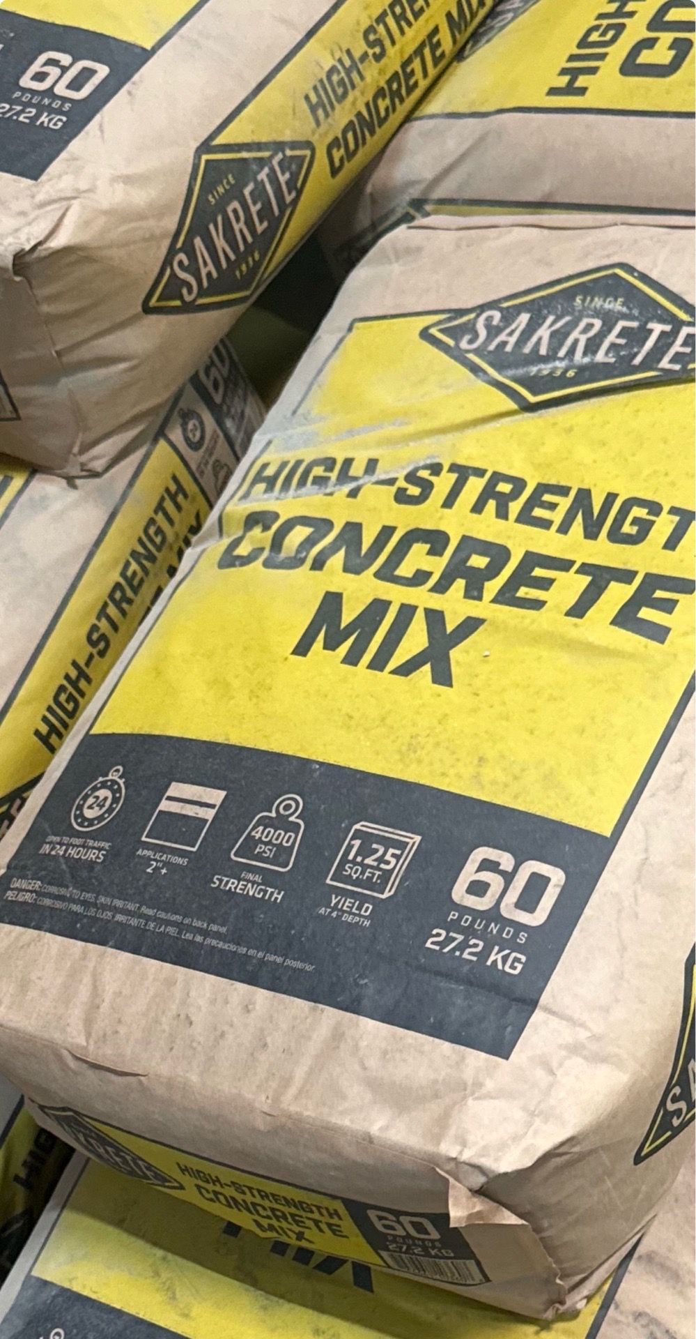 HIGH-STRENGTHE STRENGTH CONCRETE MIX 60 POUNDS