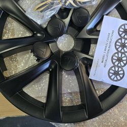 Wheel Hubcaps Rim Cover Compatible with 2017-2024 Tesla Model 3