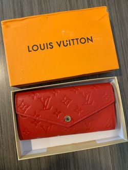 Louis Vuitton Red Empreinte Long Wallet