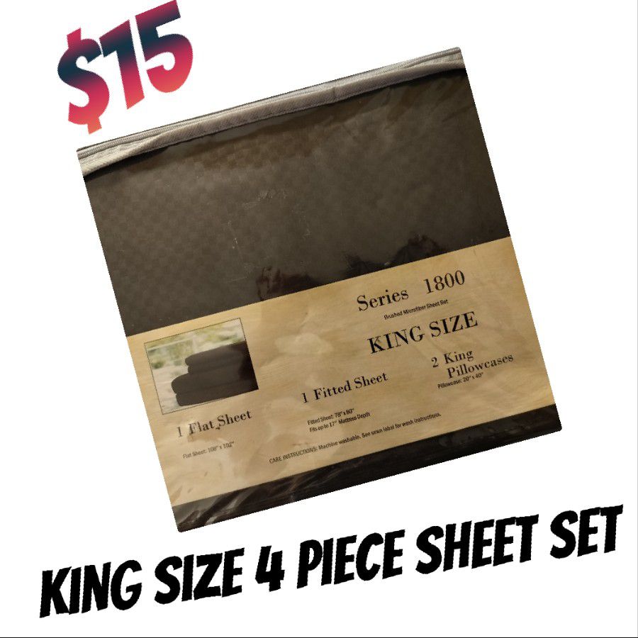 Brown King Size Sheet  Set 