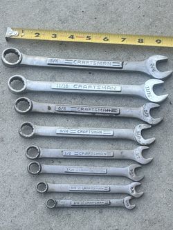 Craftsman SAE Combination Wrench Set Asking 25.