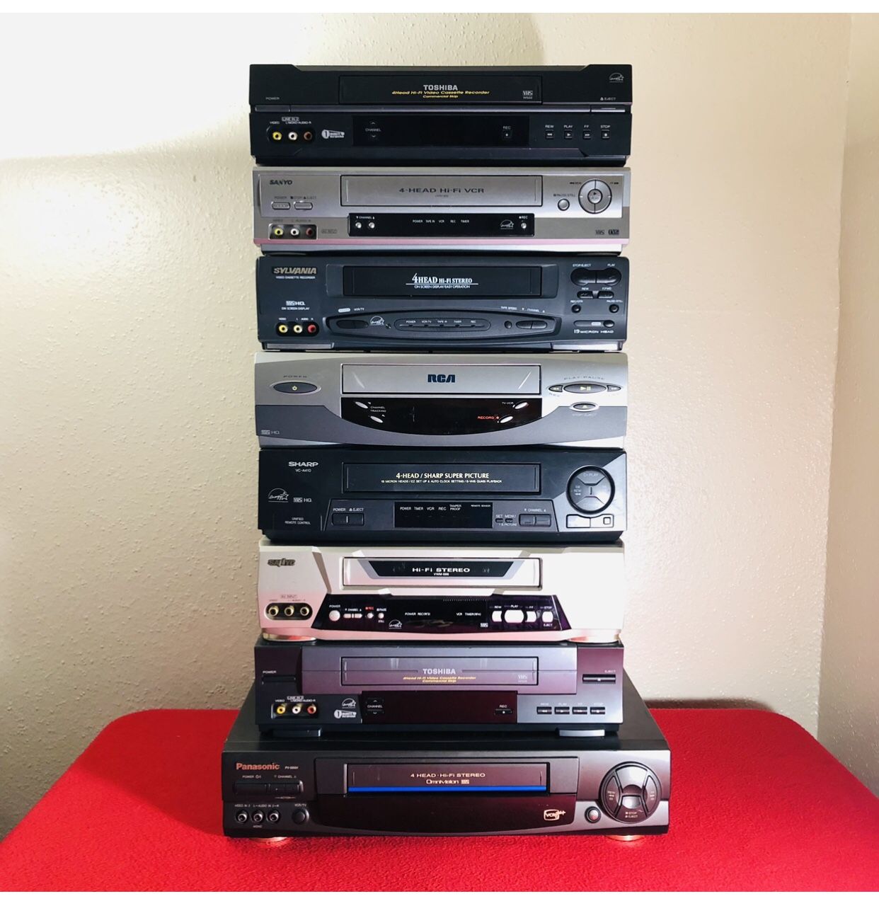 VHS VCR Cassette Tape Players with Remote for Sale