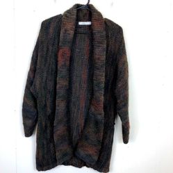aaiko Wool Mohair Mutli Colour Knit Open Cardigan Sz S