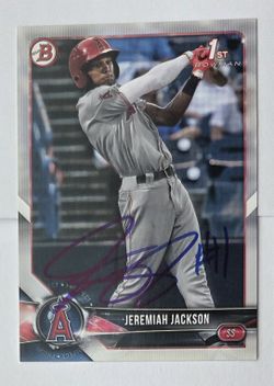 Jeremiah Jackson Autographed 2018 Bowman 1st! Baltimore Orioles Rising Star