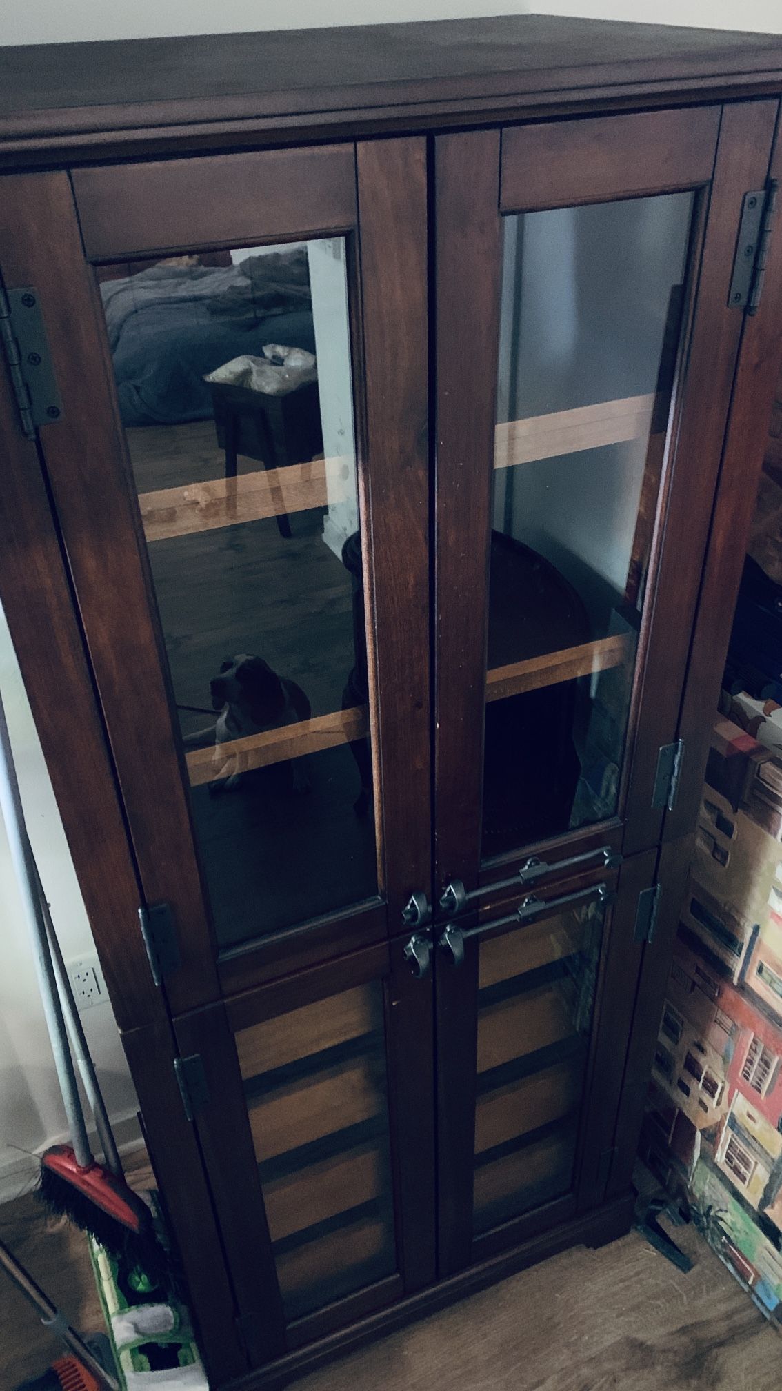 Two Piece Buffet Glass Cabinet
