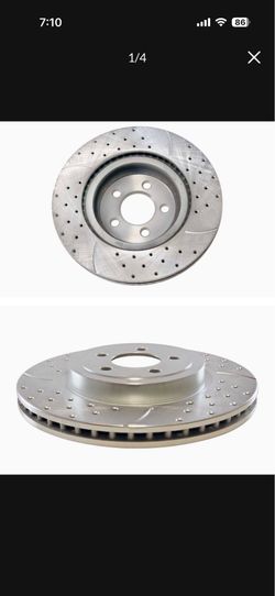 2014 Chrysler 300 2 Silver Drilled And Slotted Performance Brake Rotors