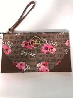 Juicy Couture Floral Design Wristlet Pouch Retails $45