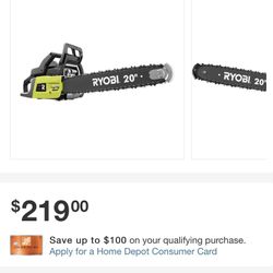 20 in. 50 cc 2-Cycle Gas Chainsaw with Heavy-Duty Case New