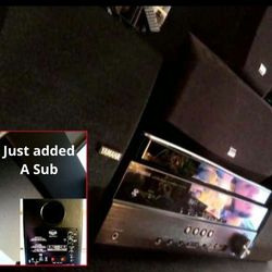 Yamaha Hdmi Stereo system + 4k BlueRay + klipsch subwoofer + Speakers