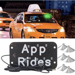 LED Light Signs for Cars, App Rides Glow LED Sign Lights,  with Suction Cups (Glows Green)