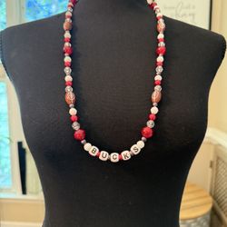 Ohio state buckeye Necklace
