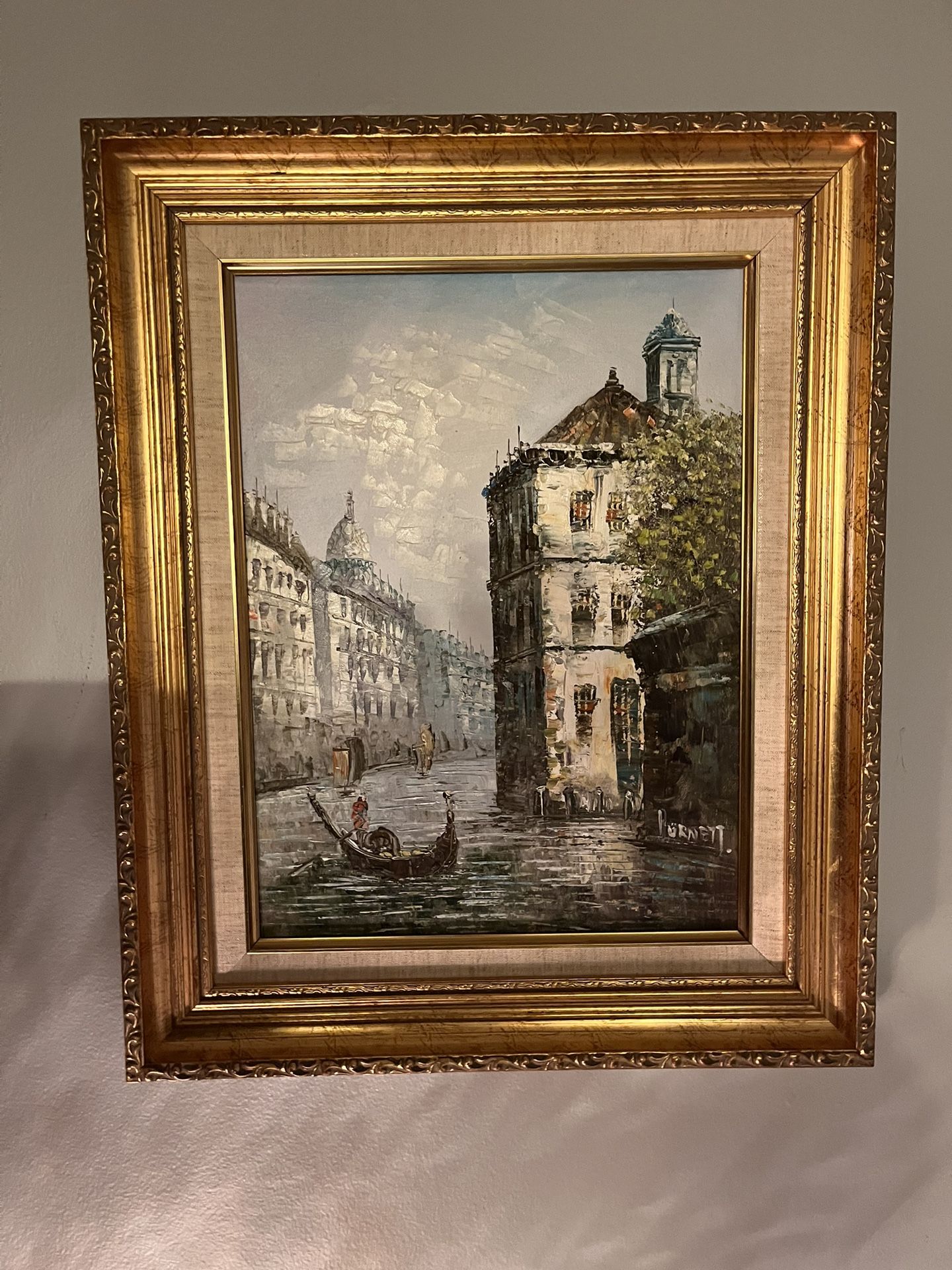 Signed Burnett Oil painting, beautifully framed